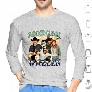 18 Morgan Wallen Pics Printed longsleeve shirt gray