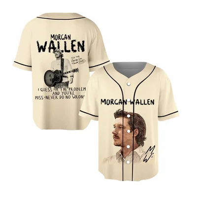 Morgan Wallen Baseball Jersey Unisex 1 morgan wallen baseball jersey unisex