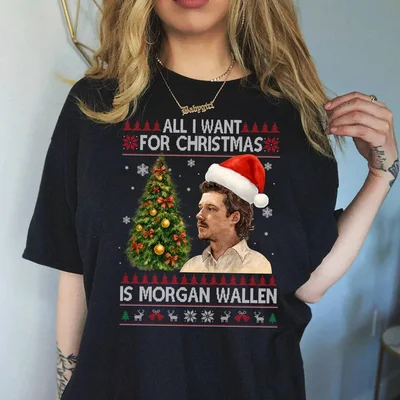 Morgan Wallen Christmas Shirt Black 1 Morgan Wallen Christmas Shirt Black