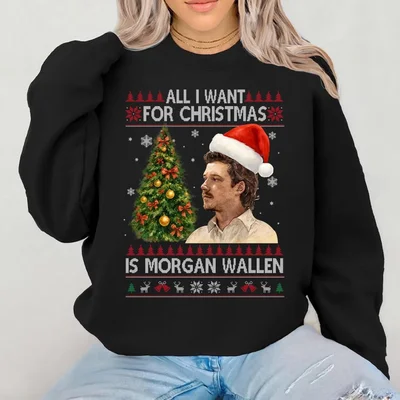 13 Morgan Wallen Christmas Sweater Black