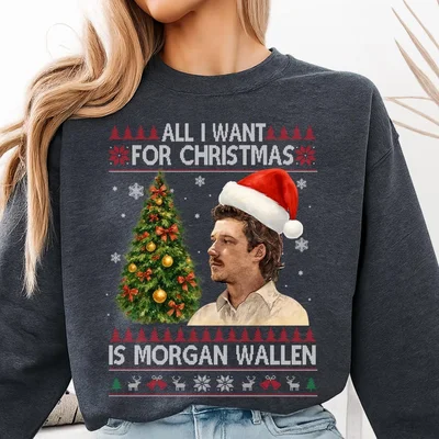 Morgan Wallen Christmas Sweatshirt 2 Morgan Wallen Christmas Sweater Dark Gray
