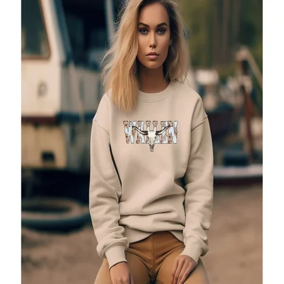 Morgan Wallen Crewneck Sweatshirt Unisex 1 Morgan Wallen Crewneck Sweatshirt Sand