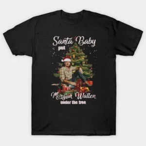 1 Morgan Wallen Under Christmas Tree Shirt black