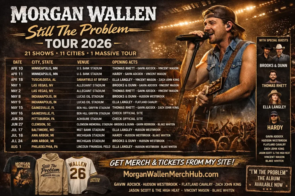 Morgan Wallen still the problem dates 2026